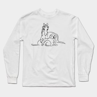 A Trio of Animals Long Sleeve T-Shirt